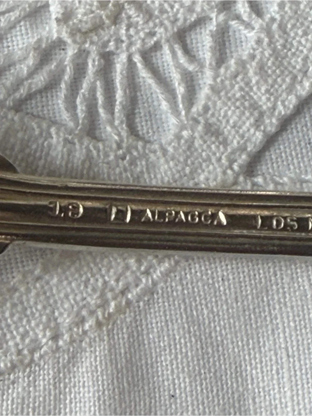French Chinon vintage silverware Fork Alpaca Los Muchachos